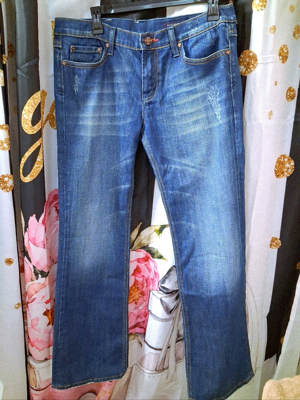 Vigoss Womens Blue Bootcut Jean S Size 11